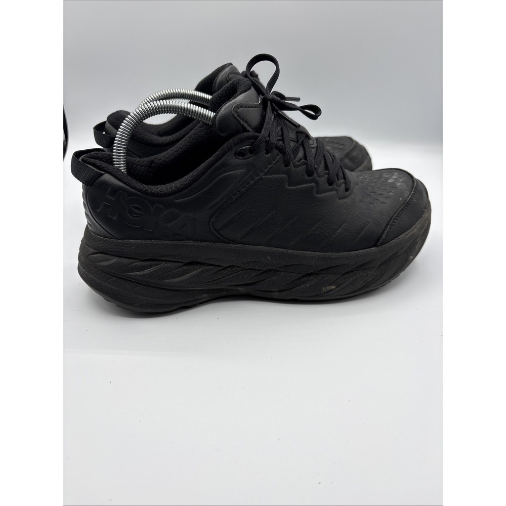 Hoka One One Bondi SR Shoes Womens Size 10 Black Leather Workwear No Insoles - Picture 5 of 11